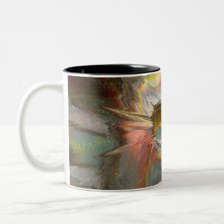 Originele spin kunst tweekleurige koffiemok