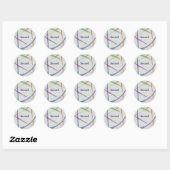 Originele Ster van David-ontwerp Ronde Sticker (Vel)