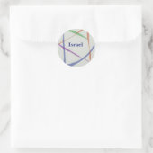 Originele Ster van David-ontwerp Ronde Sticker (Tas)