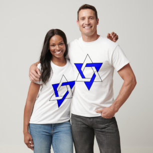 Originele Ster van het symbool van David Twee kleu T-shirt