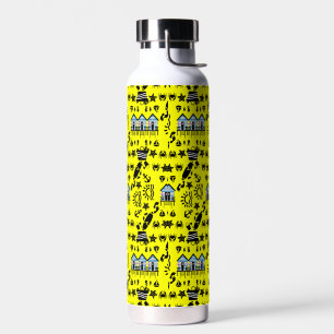 Originele strand zand en Zee thema Waterfles