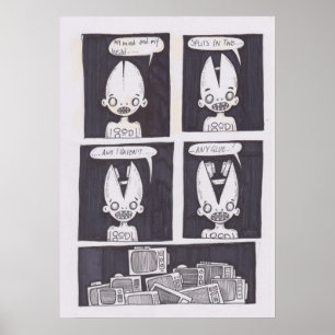 originele striptekening poster