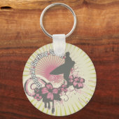 Originele Surfende Gedistilleerde T-shirts en cade Sleutelhanger (Voorkant)