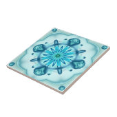 Originele Tegel van het Blauwe Fractal van het Ont Tegeltje (Zijkant)