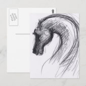 Originele tekening 1 Paardenjaar Dierenriem Ansich Briefkaart (Voorkant / Achterkant)