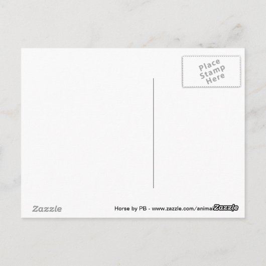 Originele tekening 1 Paardenjaar Dierenriem Ansich Briefkaart (Achterkant)