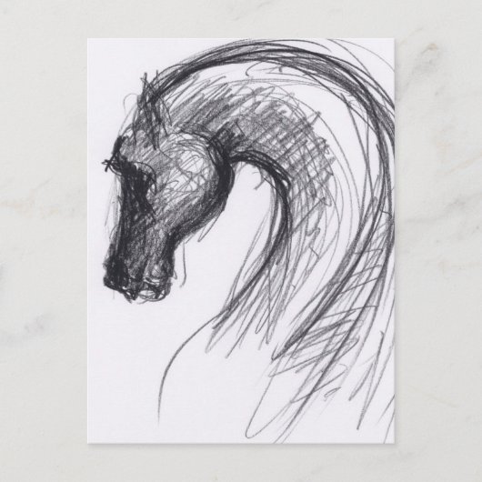 Originele tekening 1 Paardenjaar Dierenriem Ansich Briefkaart (Voorkant)