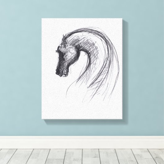 Originele tekening 1 Paardenjaar Zodiac Canvas afd (Insitu (Houten vloer))
