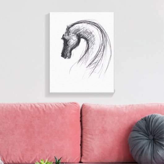 Originele tekening 1 Paardenjaar Zodiac Canvas afd (Insitu (Woonkamer))