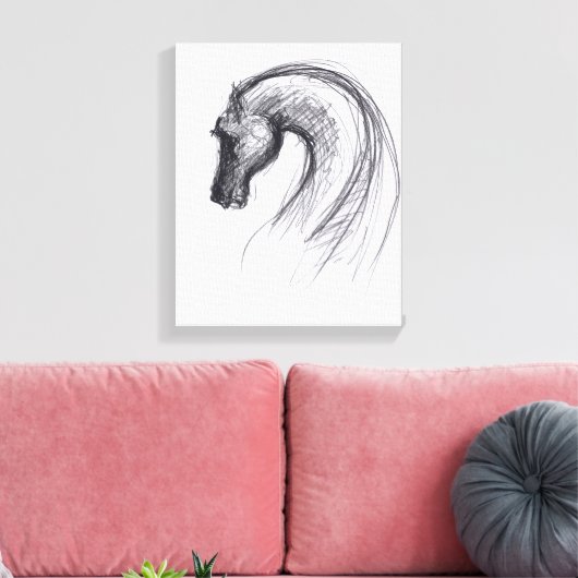 Originele tekening 1 Paardenjaar Zodiac Canvas afd (Insitu (Woonkamer))