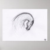 Originele tekening 2 Paardenjaar dierlijk Poster (Voorkant)