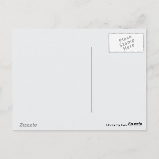 Originele tekening 3 Paardenjaar Dierenriem Ansich Briefkaart (Achterkant)