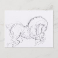 Originele tekening 3 Paardenjaar Dierenriem Ansich