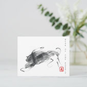 Originele tekening Chinese konijnenjaar verjaardag Feestdagenkaart (Staand voorkant)