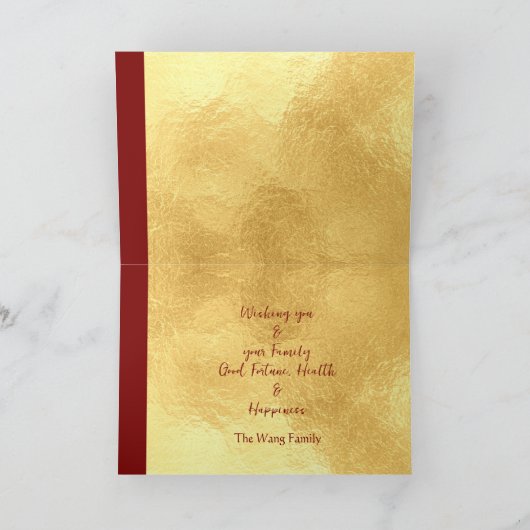 Originele tekening Paard Chinees Nieuwjaar 2026 HG Feestdagen Kaart (Binnen)