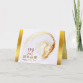 Originele tekening Paard Chinees Nieuwjaar 2026 HG Feestdagen Kaart (Voorkant)