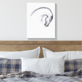 Originele tekening van 2 Paarden Jaar Zodiac Canva Canvas Afdruk (Insitu (Slaapkamer))