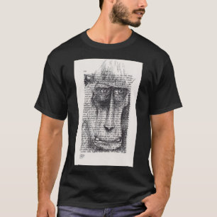 Originele tekening van Monkey Chinese Astrologie T-shirt