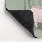 Originele tekening Varken en Bamboe Mousepad Muismat (Hoek)
