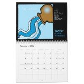 Originele tekeningen Astrologische Tekens grafiek  Kalender (Feb 2026)