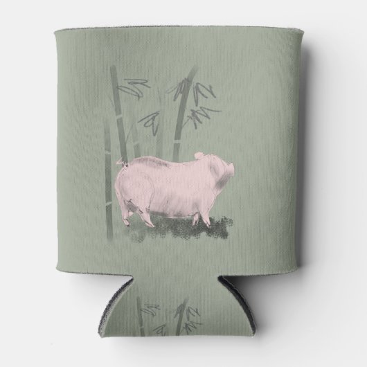 Originele Tekenvarken en Bamboe koelbox Blikjeskoeler (Voorkant)