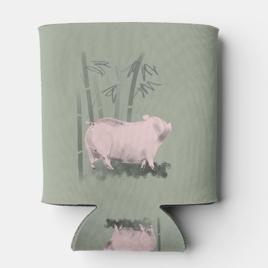 Originele Tekenvarken en Bamboe koelbox Blikjeskoeler (Achterkant)