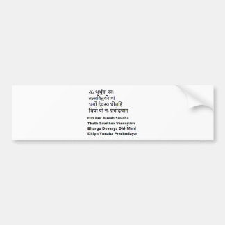 Originele tekst van Sanskriet:  Gayatri Mantra Yog Bumpersticker