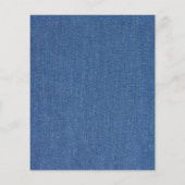 Originele textielstof blauwe mode jeans denim flyer (Achterkant)