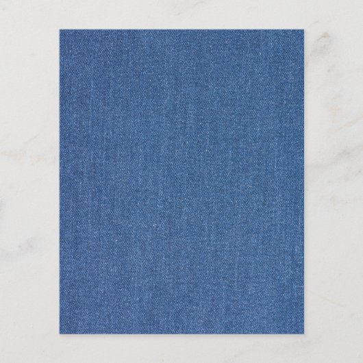 Originele textielstof blauwe mode jeans denim flyer (Voorkant)