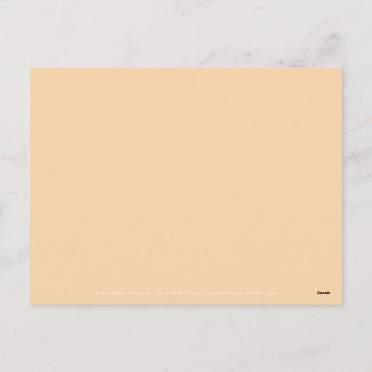 Originele Tijger Waterverven Chinees Ideogram HPos Feestdagenkaart (Achterkant)