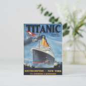 Originele titanische vintage poster 1912 briefkaart (Staand voorkant)