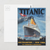 Originele titanische vintage poster 1912 briefkaart (Voorkant / Achterkant)