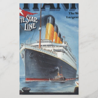 Originele titanische vintage poster 1912 briefpapier