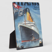 Originele titanische vintage poster 1912 fotoplaat (Zijkant)