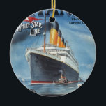 Originele titanische vintage poster 1912 keramisch ornament<br><div class="desc">De naam Titanic was afgeleid van de Griekse mythologie en betekende gigantisch. De RMS Titanic, gebouwd in Belfast, Ierland, in het Verenigd Koninkrijk van Groot-Brittannië en Ierland (zoals toen bekend), was de tweede van de drie zeelui van de Olympische klasse — de eerste was de RMS-Olympische en de derde was...</div>