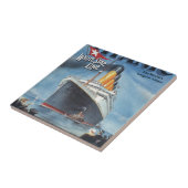 Originele titanische vintage poster 1912 tegeltje (Zijkant)