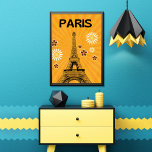 Originele Tour Eiffel Sur Fond Retro Poster<br><div class="desc">Een cadeautje voor familie of vrienden die verliefd zijn op Parijs</div>