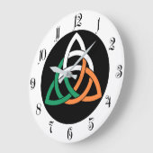 Originele Triquetra cirkel celtic knot Ireland Fla Grote Klok (Hoek)