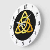 Originele Triquetra cirkel celtic knot Ireland gol Grote Klok (Hoek)