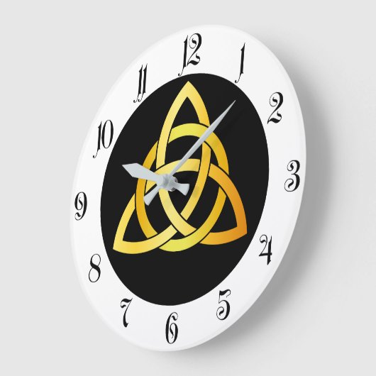 Originele Triquetra cirkel celtic knot Ireland gol Grote Klok (Hoek)