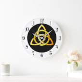 Originele Triquetra cirkel celtic knot Ireland gol Grote Klok (Huis)