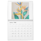 Originele tropische bloem tekening kalender (Jan 2026)