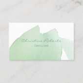 Originele Turquoise Aqua Waterverf Oproep Visitekaartje (Voorkant)