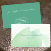 Originele Turquoise Aqua Waterverf Oproep Visitekaartje