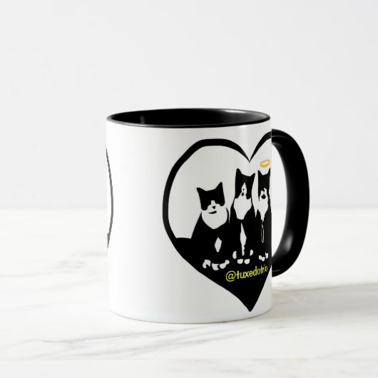 Originele TuxedoTrio Heart Mok (Voorkant rechts)