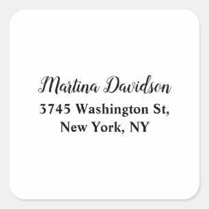 Originele unieke creatieve kalligrafie vierkante sticker