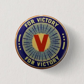 originele V voor de knoop van de Overwinning Ronde Button 3,2 Cm