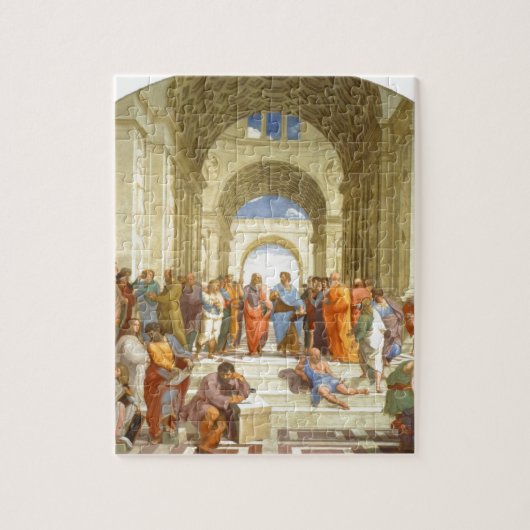 Originele verf "De school van Athene" van Raffaell Legpuzzel (Verticaal)