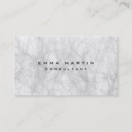 Originele verfijnde grijze achtergrond uniek visitekaartje (Voorkant)