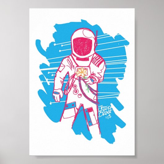 Originele versie van Love and Astronauts Poster (Voorkant)